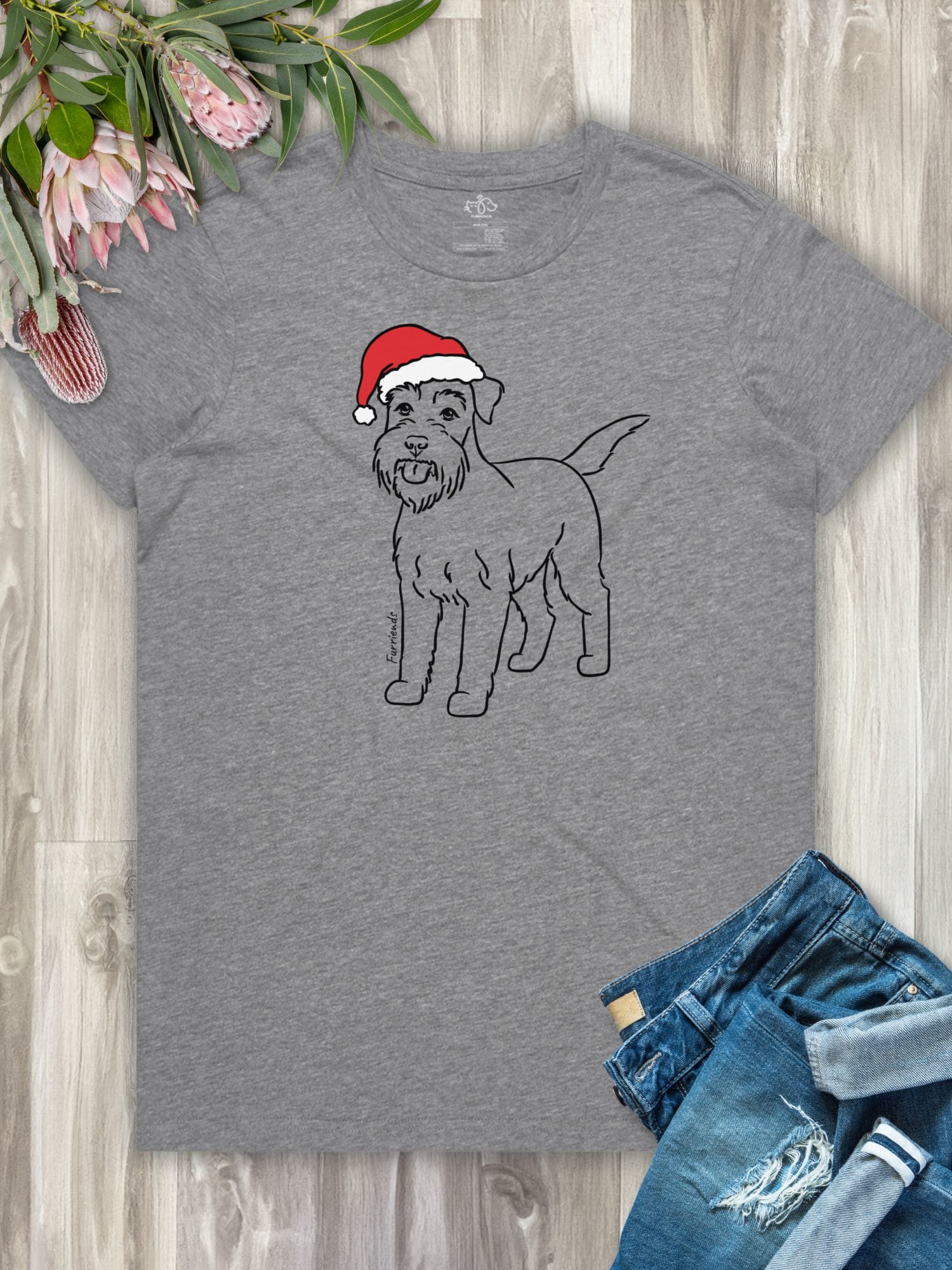 Schnauzer Christmas Edition Ava Women's Regular Fit Tee