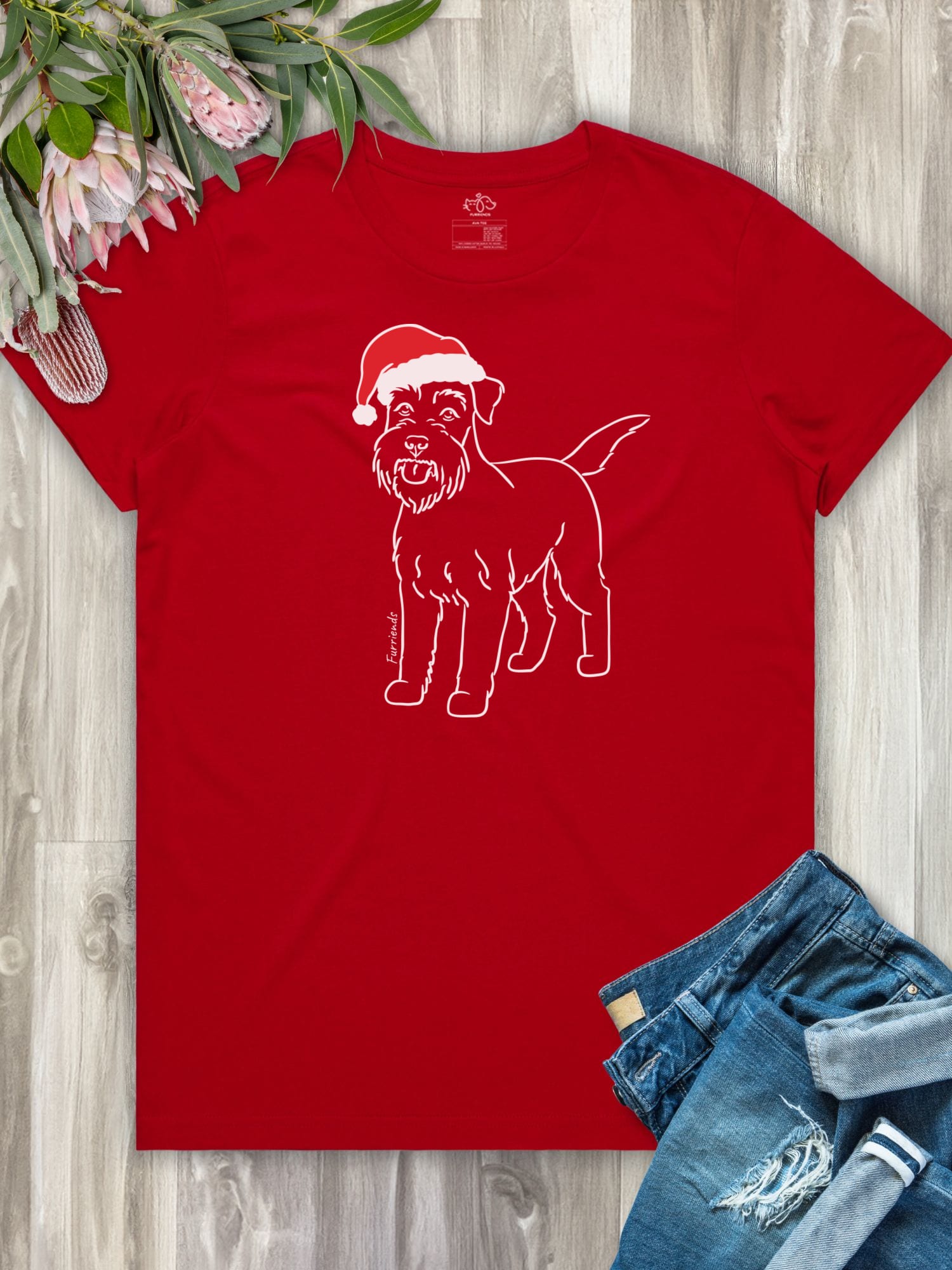 Schnauzer Christmas Edition Ava Women's Regular Fit Tee