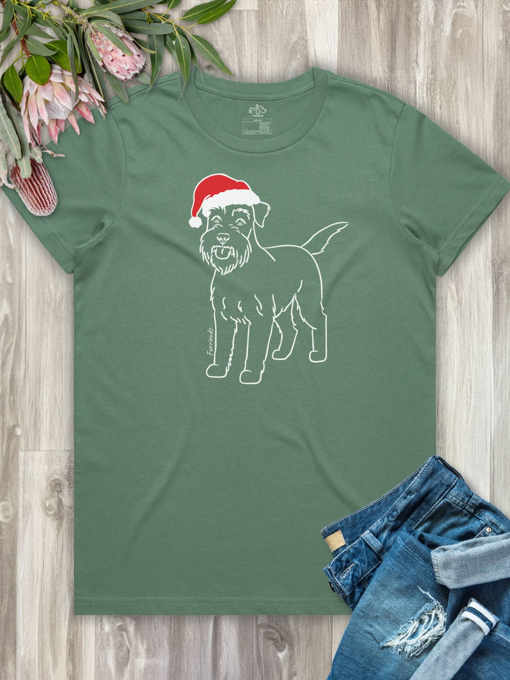 Schnauzer Christmas Edition Ava Women's Regular Fit Tee