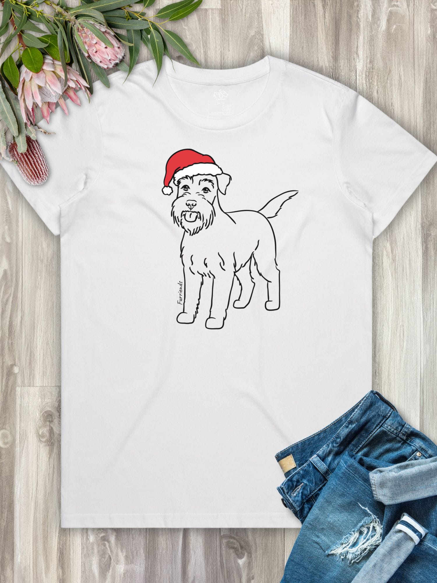 Schnauzer Christmas Edition Ava Women's Regular Fit Tee