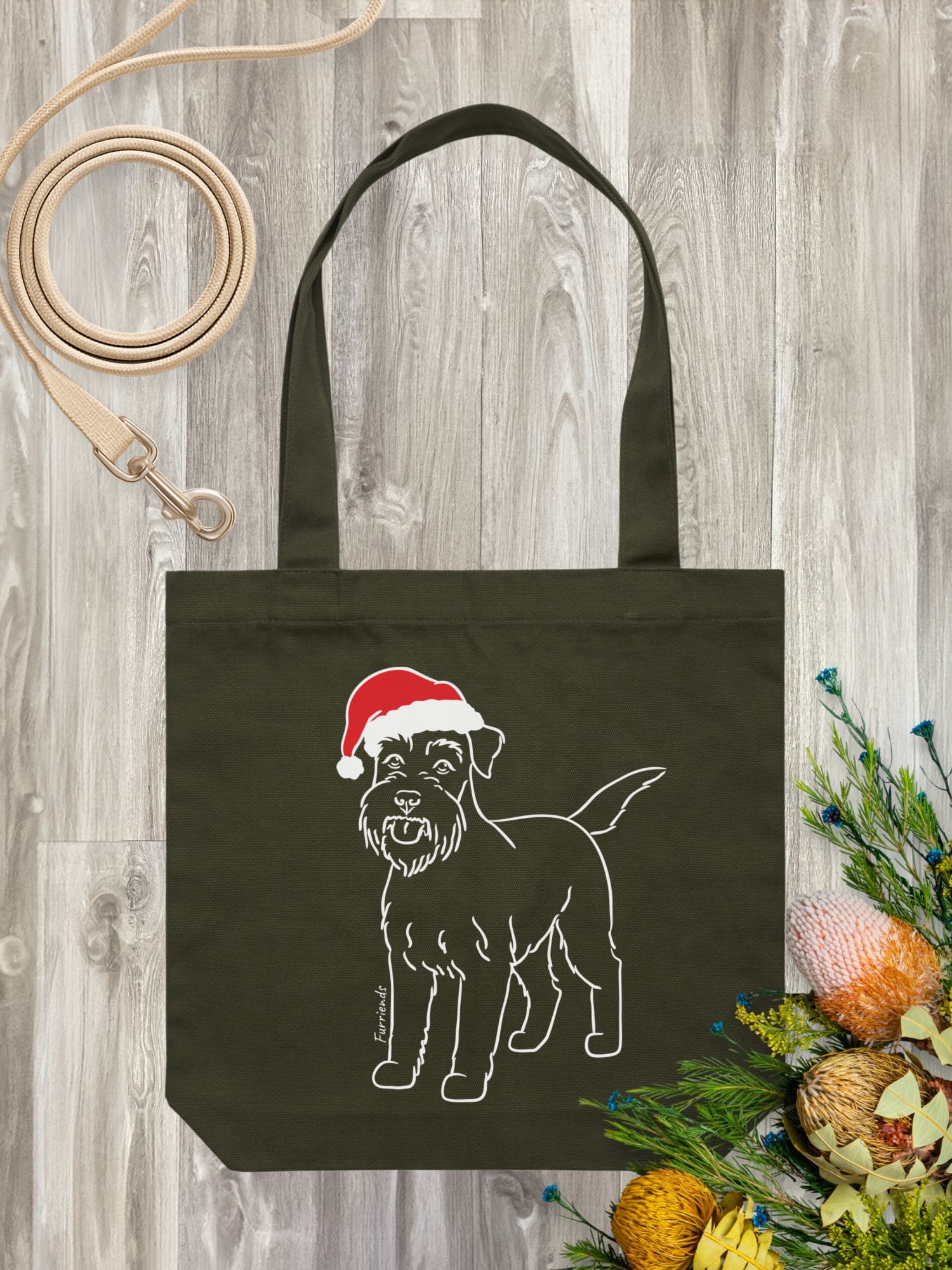Schnauzer Christmas Edition Edith Tote