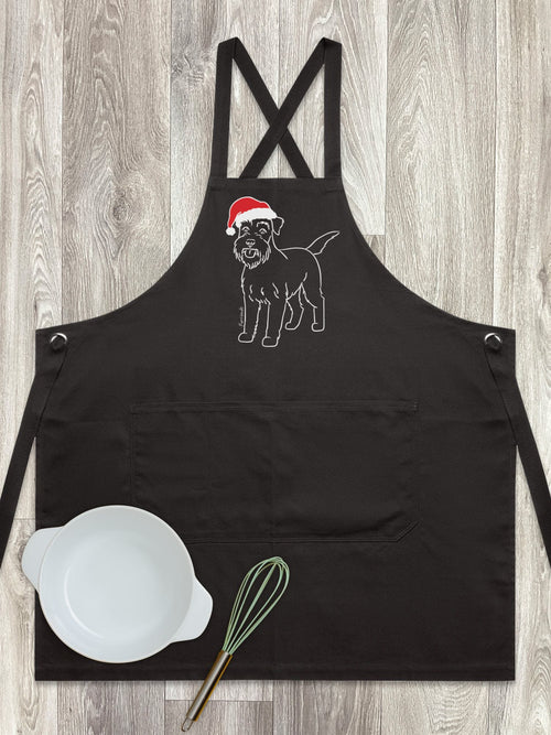 Schnauzer Christmas Edition Jarrah Crossback Apron