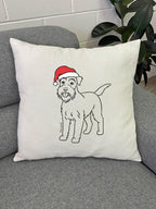 Schnauzer Christmas Edition Linen Cushion Cover
