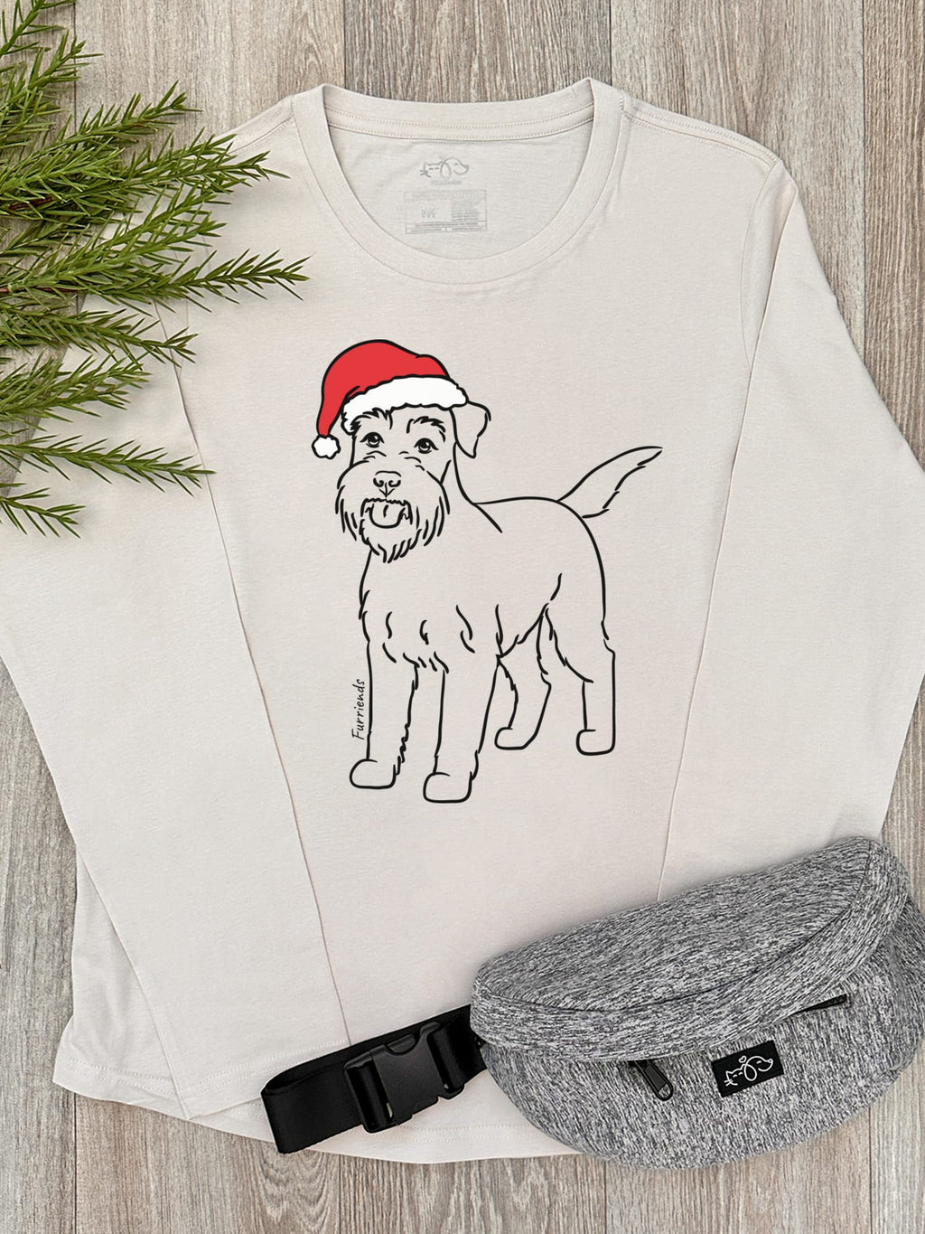 Schnauzer Christmas Edition Olivia Women's Long Sleeve Tee
