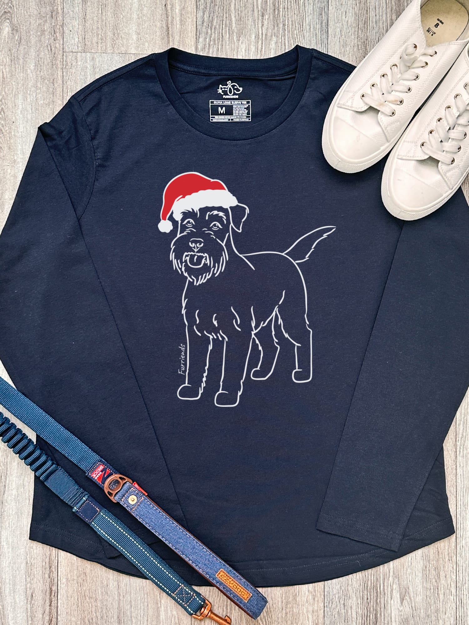 Schnauzer Christmas Edition Olivia Women's Long Sleeve Tee