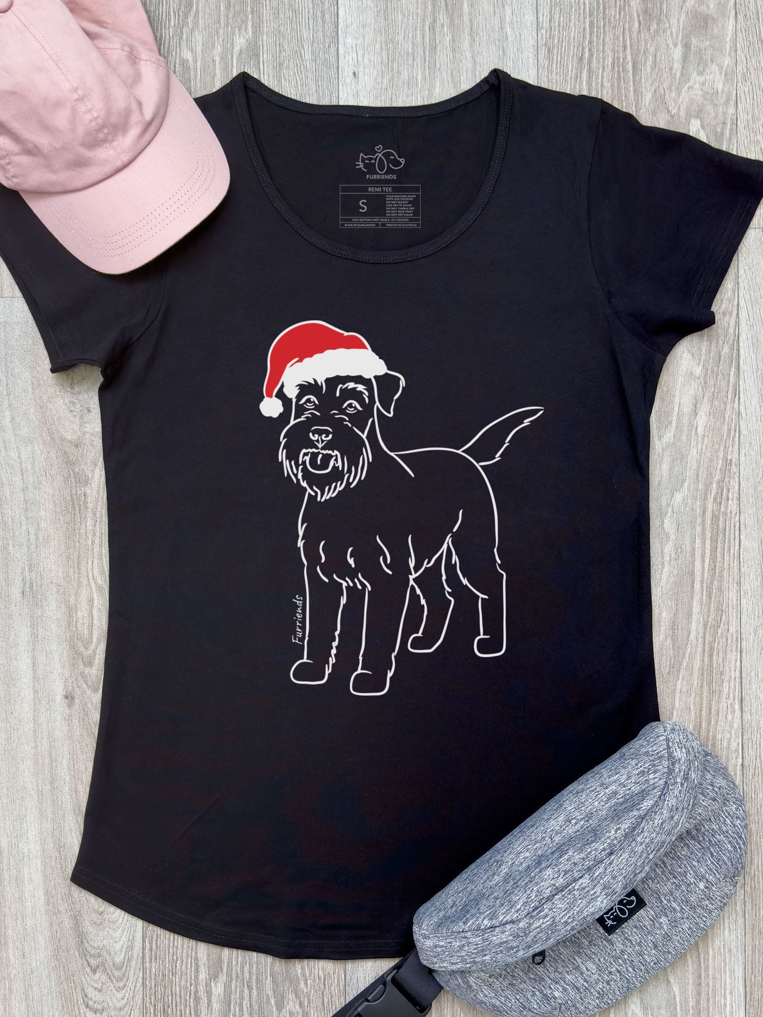Schnauzer Christmas Edition Remi Women's Scoop Neck Tee