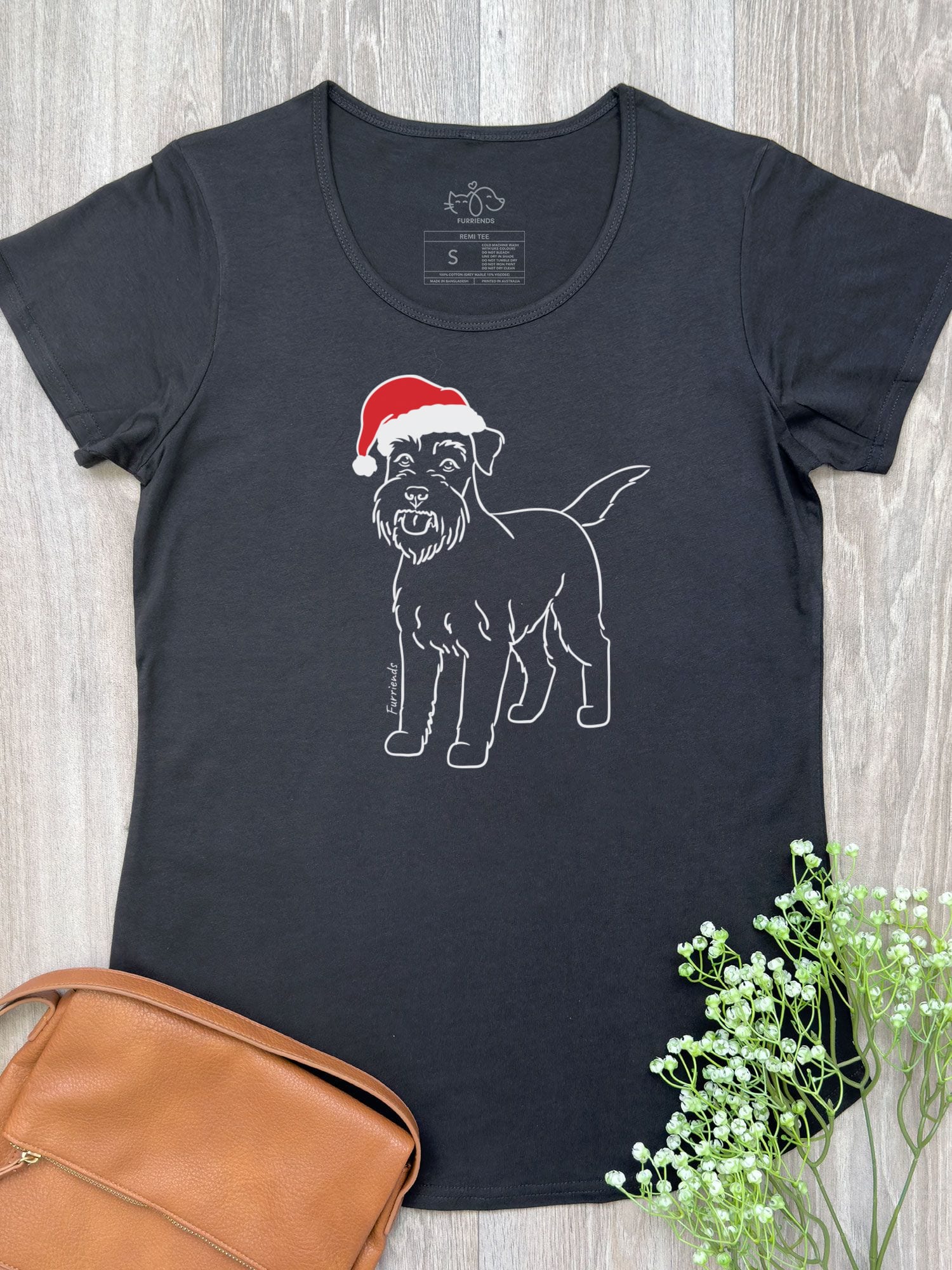 Schnauzer Christmas Edition Remi Women's Scoop Neck Tee
