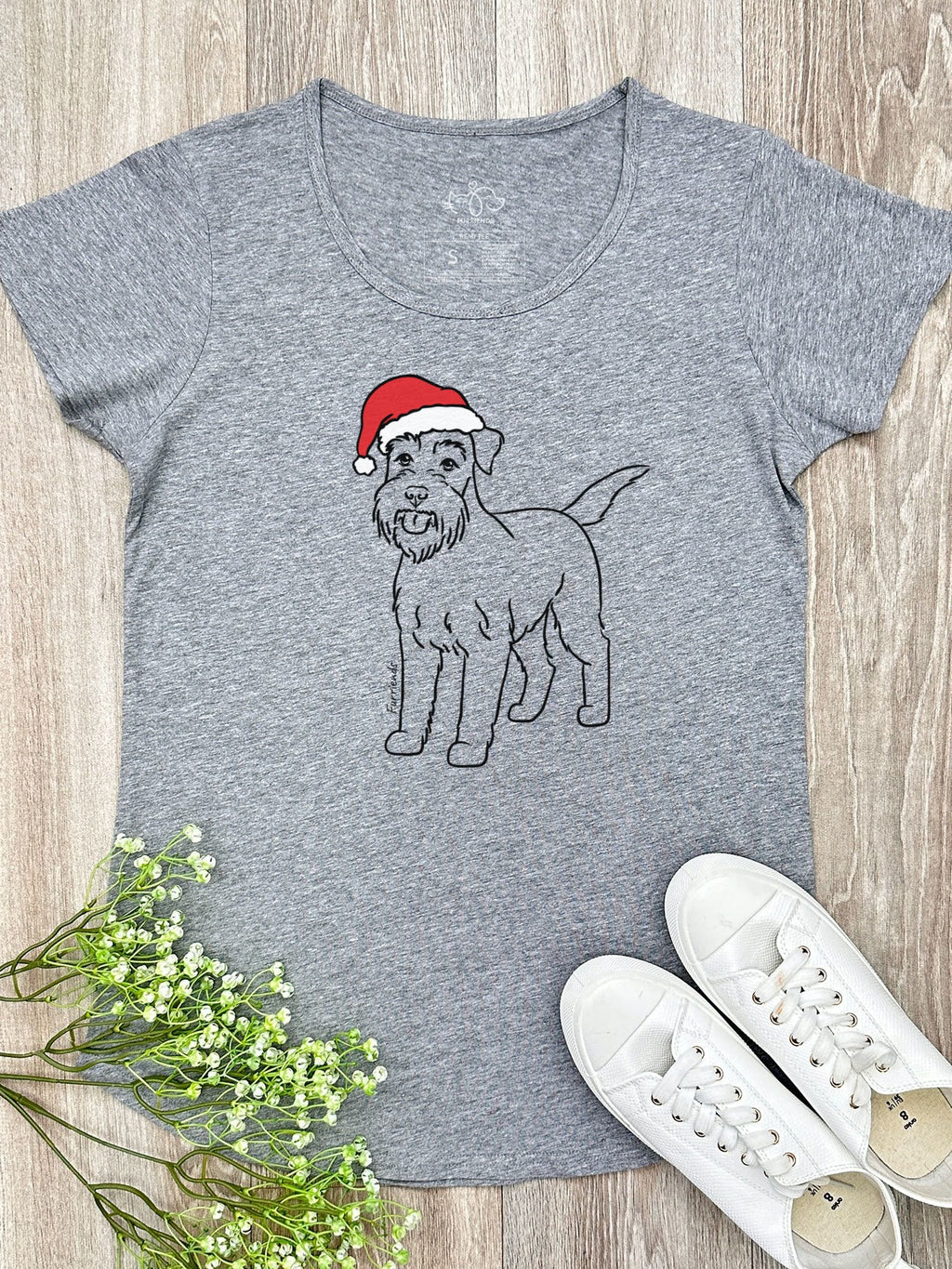 Schnauzer Christmas Edition Remi Women's Scoop Neck Tee