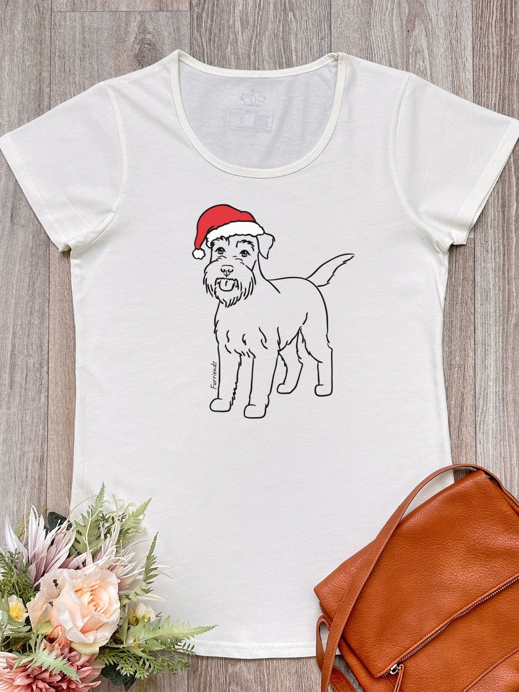 Schnauzer Christmas Edition Remi Women's Scoop Neck Tee