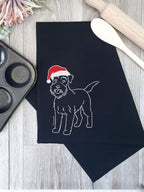 Schnauzer Christmas Edition Tea Towel