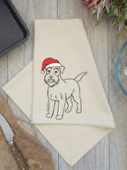 Schnauzer Christmas Edition Tea Towel