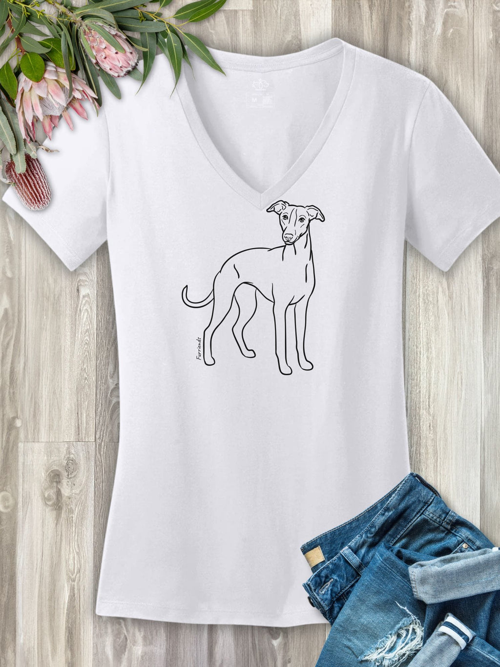 Whippet Emma Women's V-Neck Tee