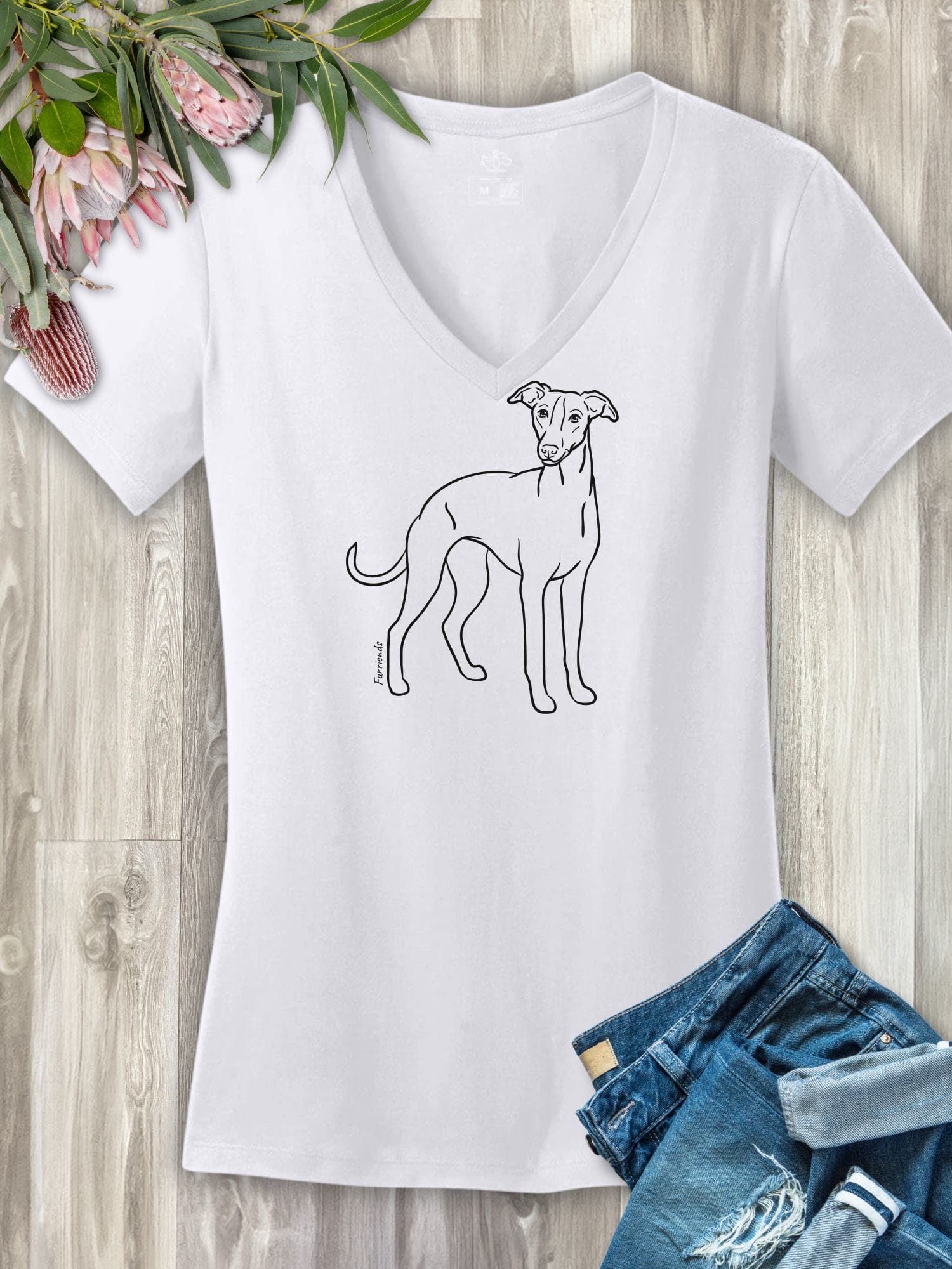 Whippet Emma Women's V-Neck Tee