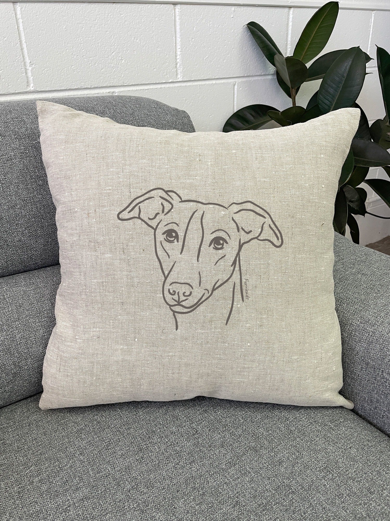 Whippet Linen Cushion Cover