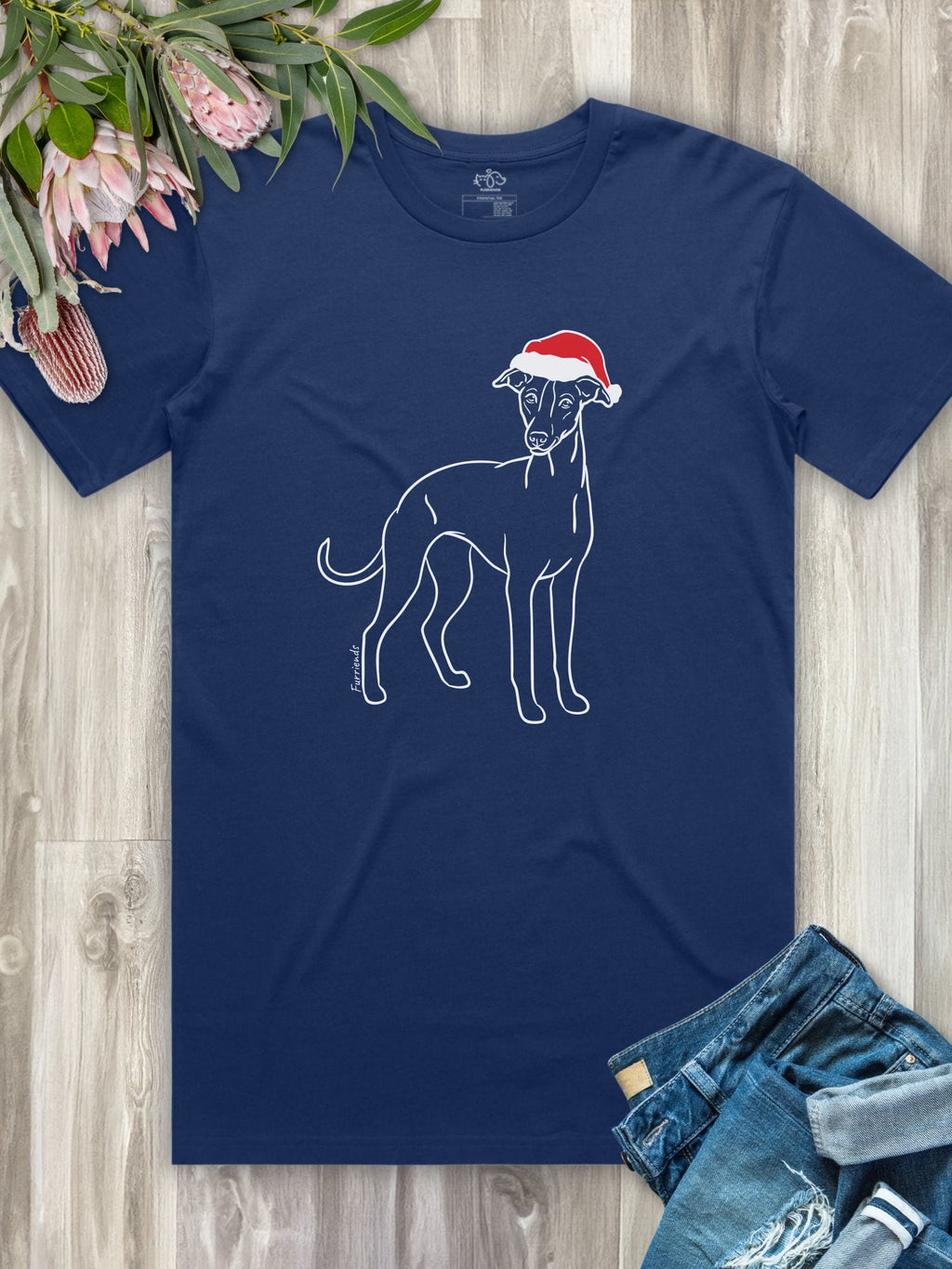 Whippet Christmas Edition Essential Unisex Tee