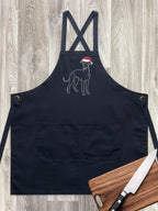 Whippet Christmas Edition Jarrah Crossback Apron