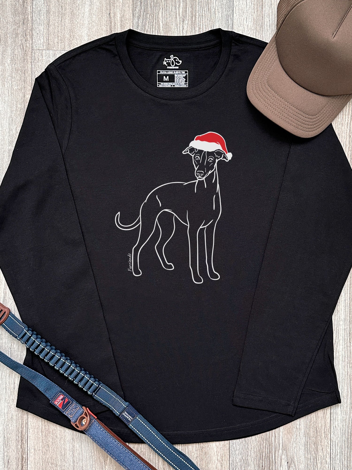 Whippet Christmas Edition Olivia Women's Long Sleeve Tee