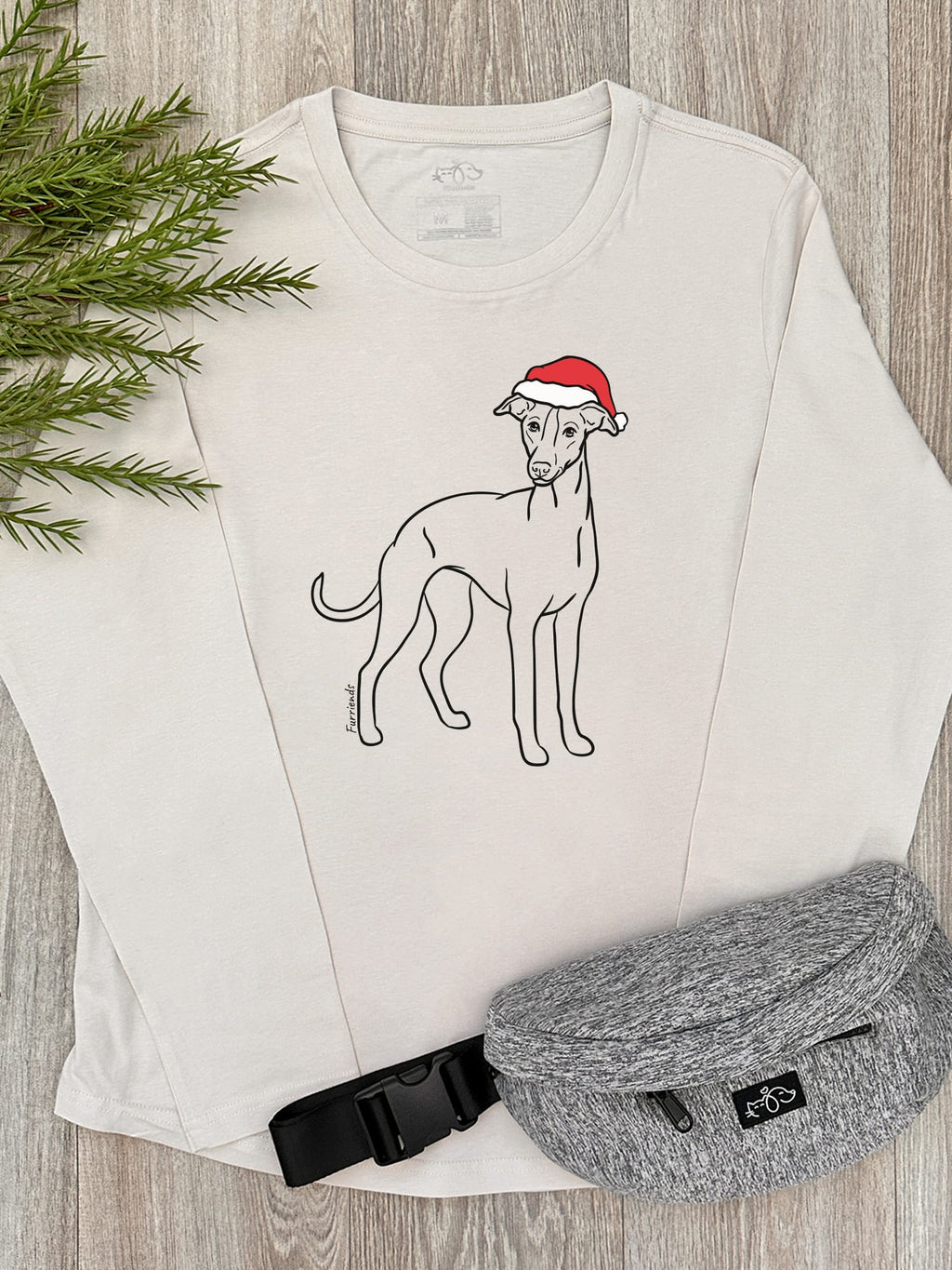 Whippet Christmas Edition Olivia Women's Long Sleeve Tee