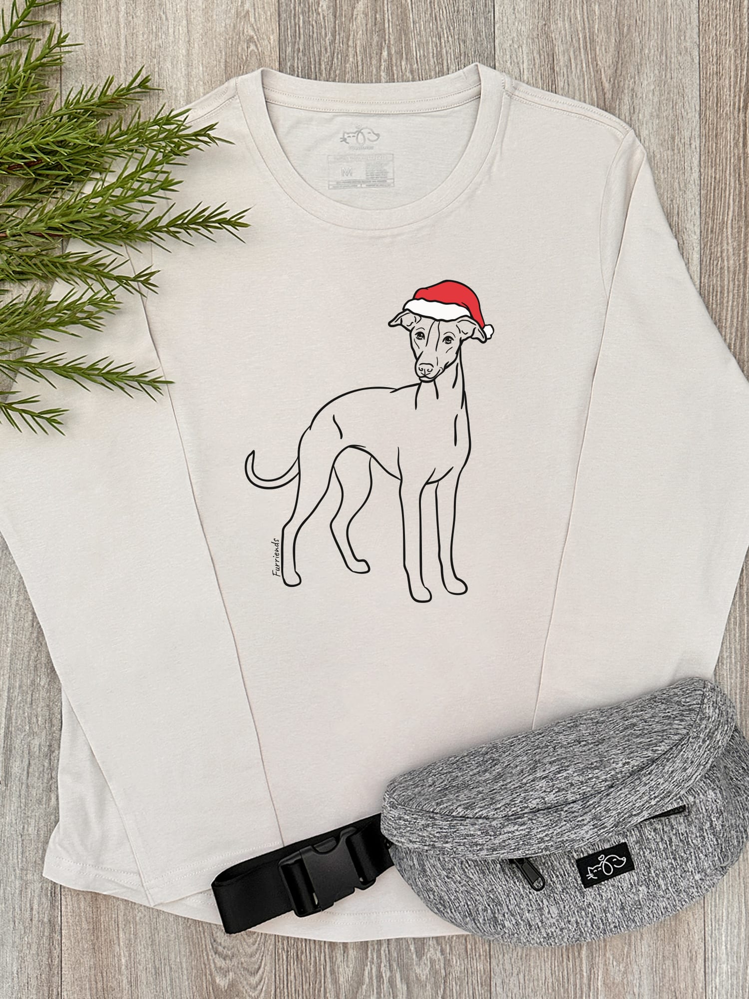 Whippet Christmas Edition Olivia Women's Long Sleeve Tee