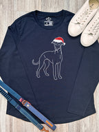 Whippet Christmas Edition Olivia Women's Long Sleeve Tee