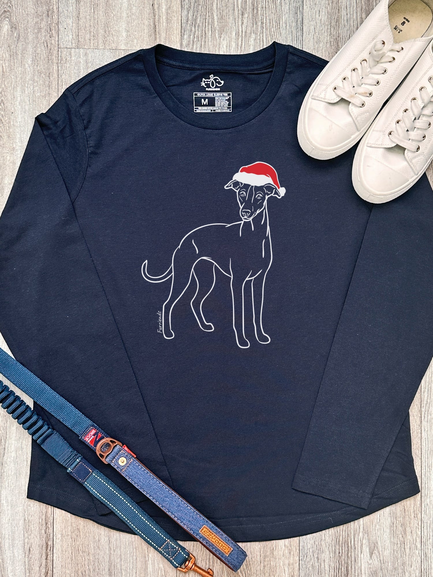 Whippet Christmas Edition Olivia Women's Long Sleeve Tee