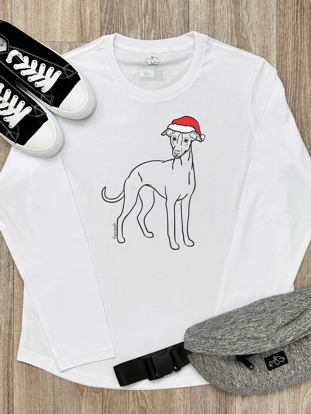 Whippet Christmas Edition Olivia Women's Long Sleeve Tee