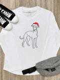 Whippet Christmas Edition Olivia Women's Long Sleeve Tee