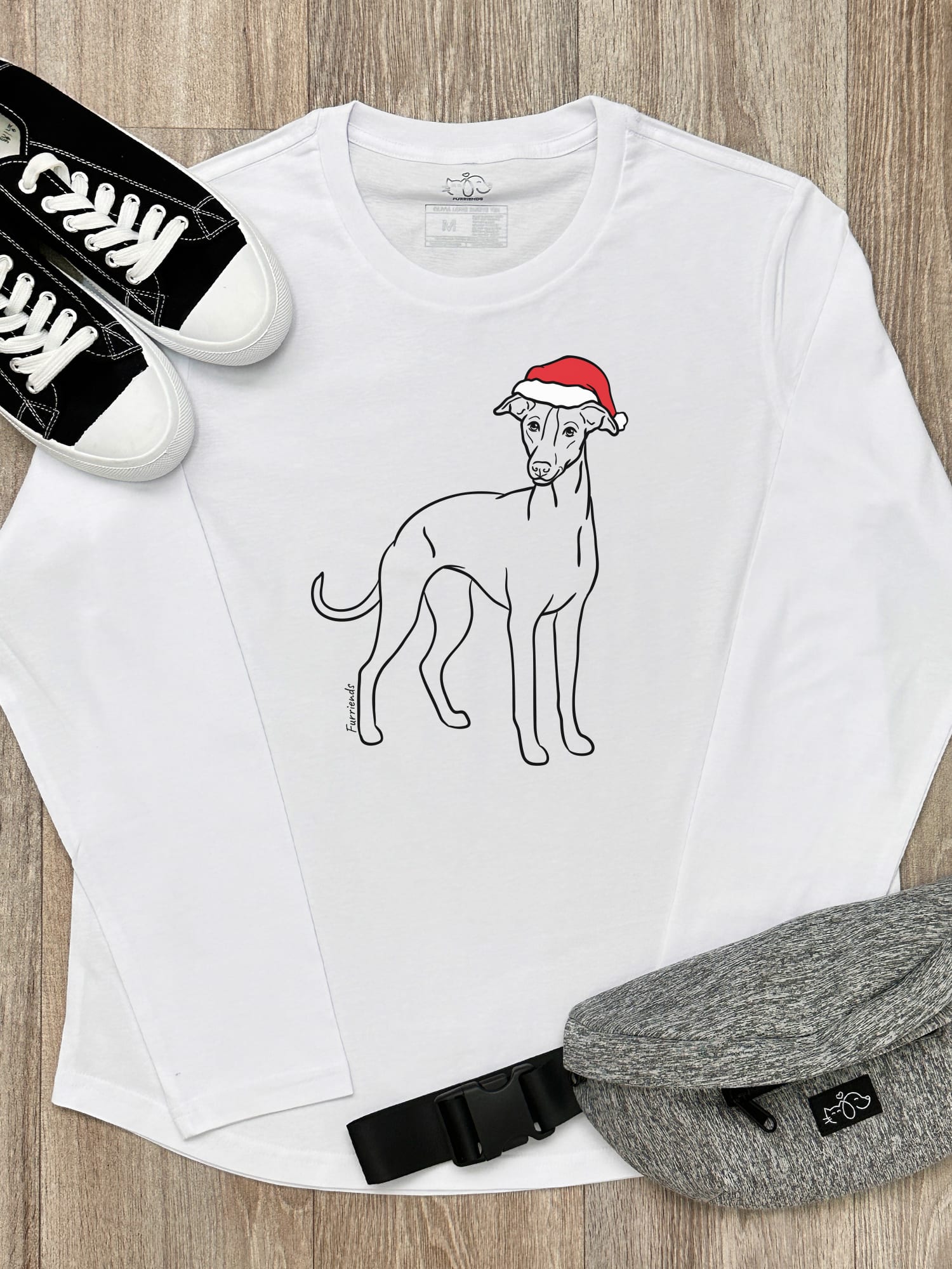 Whippet Christmas Edition Olivia Women's Long Sleeve Tee