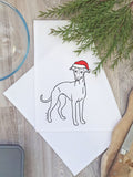 Whippet Christmas Edition Tea Towel