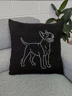 Bull Terrier Linen Cushion Cover