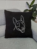 Bull Terrier Linen Cushion Cover