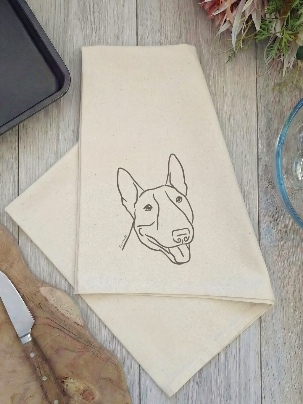 Bull Terrier Tea Towel