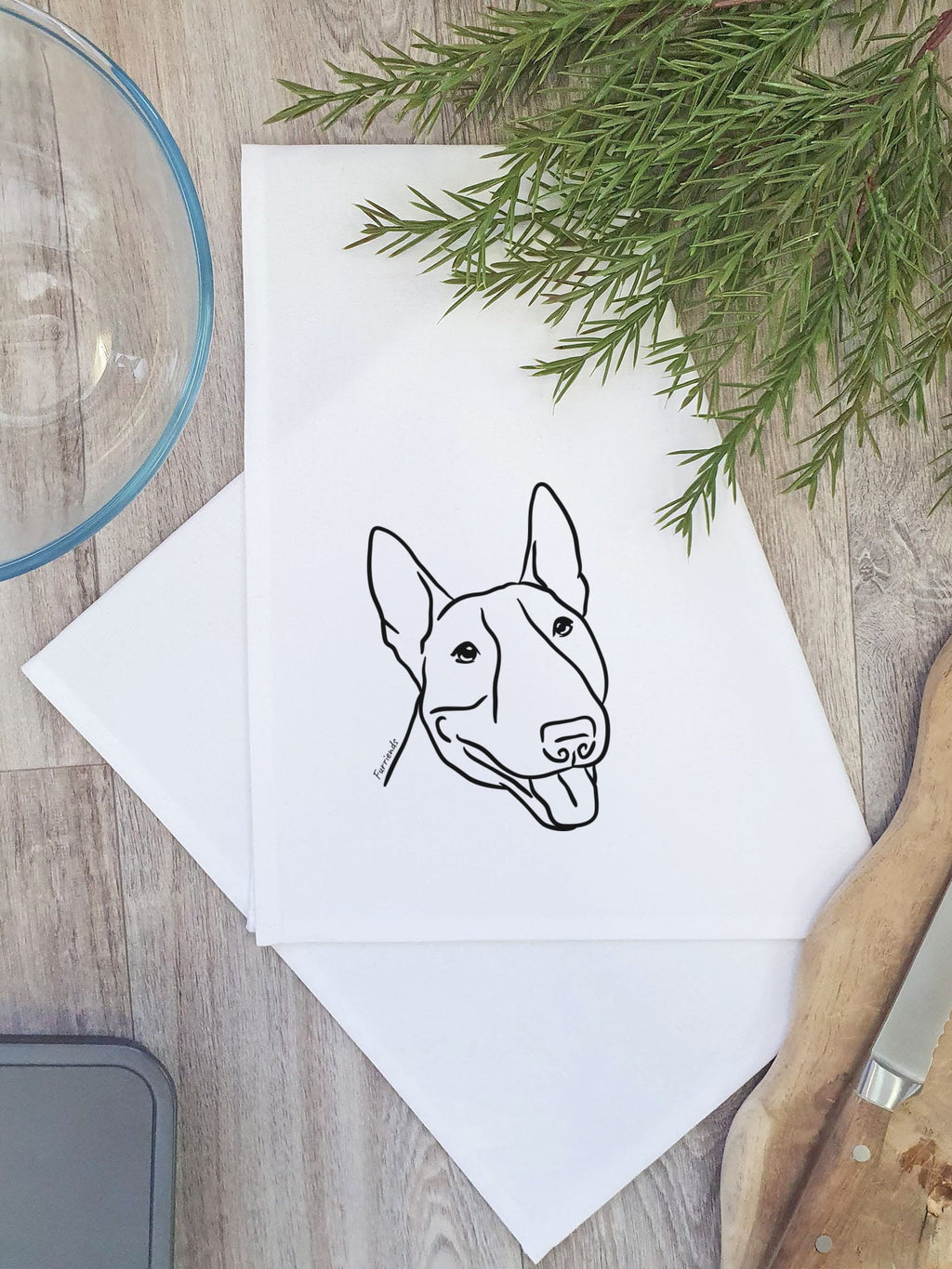 Bull Terrier Tea Towel