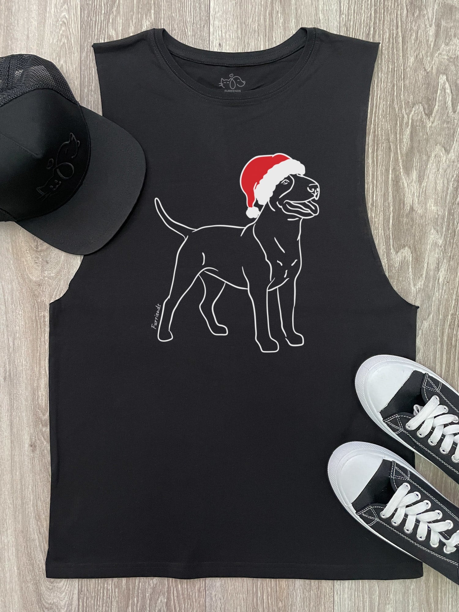 Bull Terrier Christmas Edition Axel Drop Armhole Tank