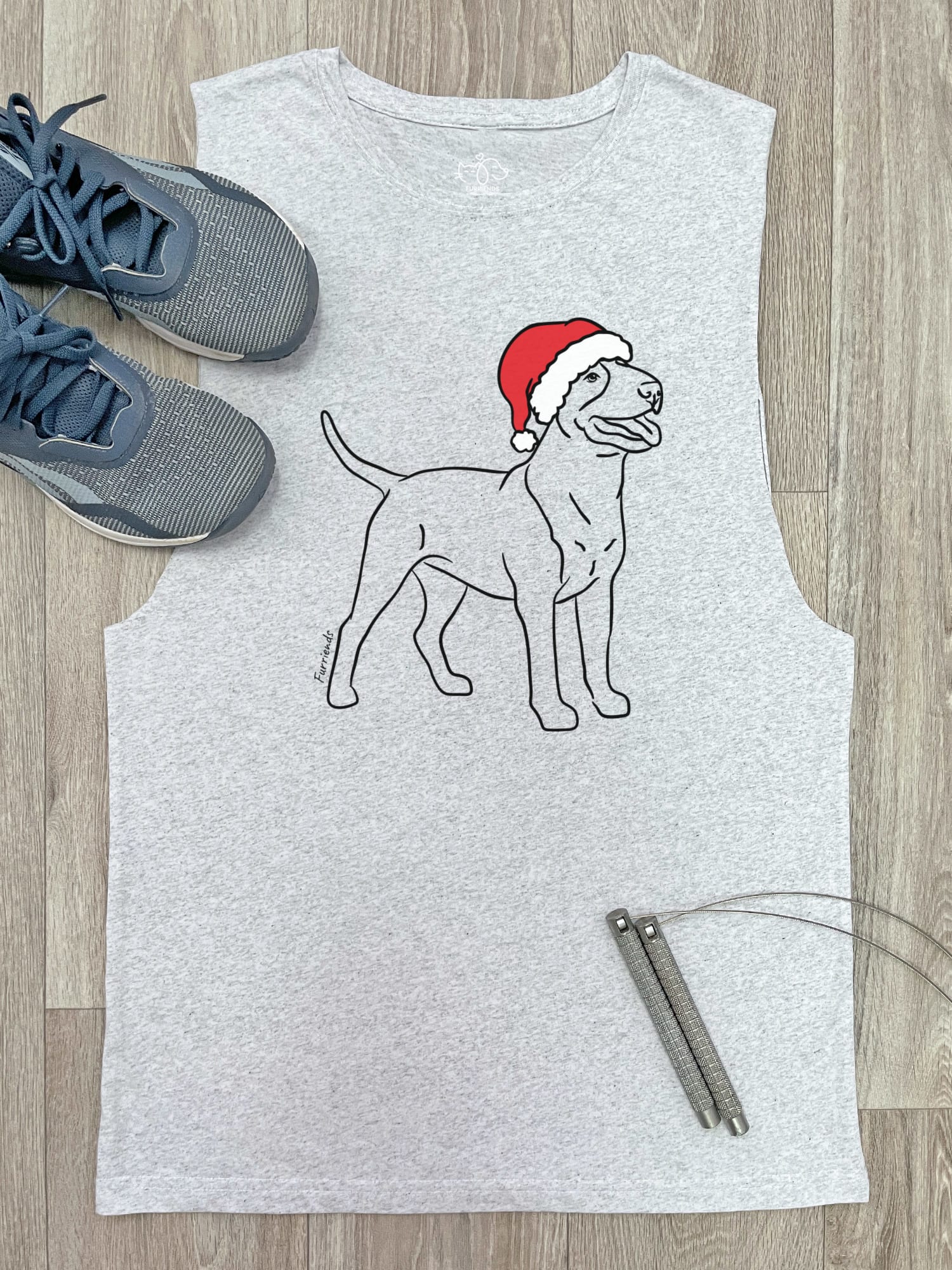 Bull Terrier Christmas Edition Axel Drop Armhole Tank