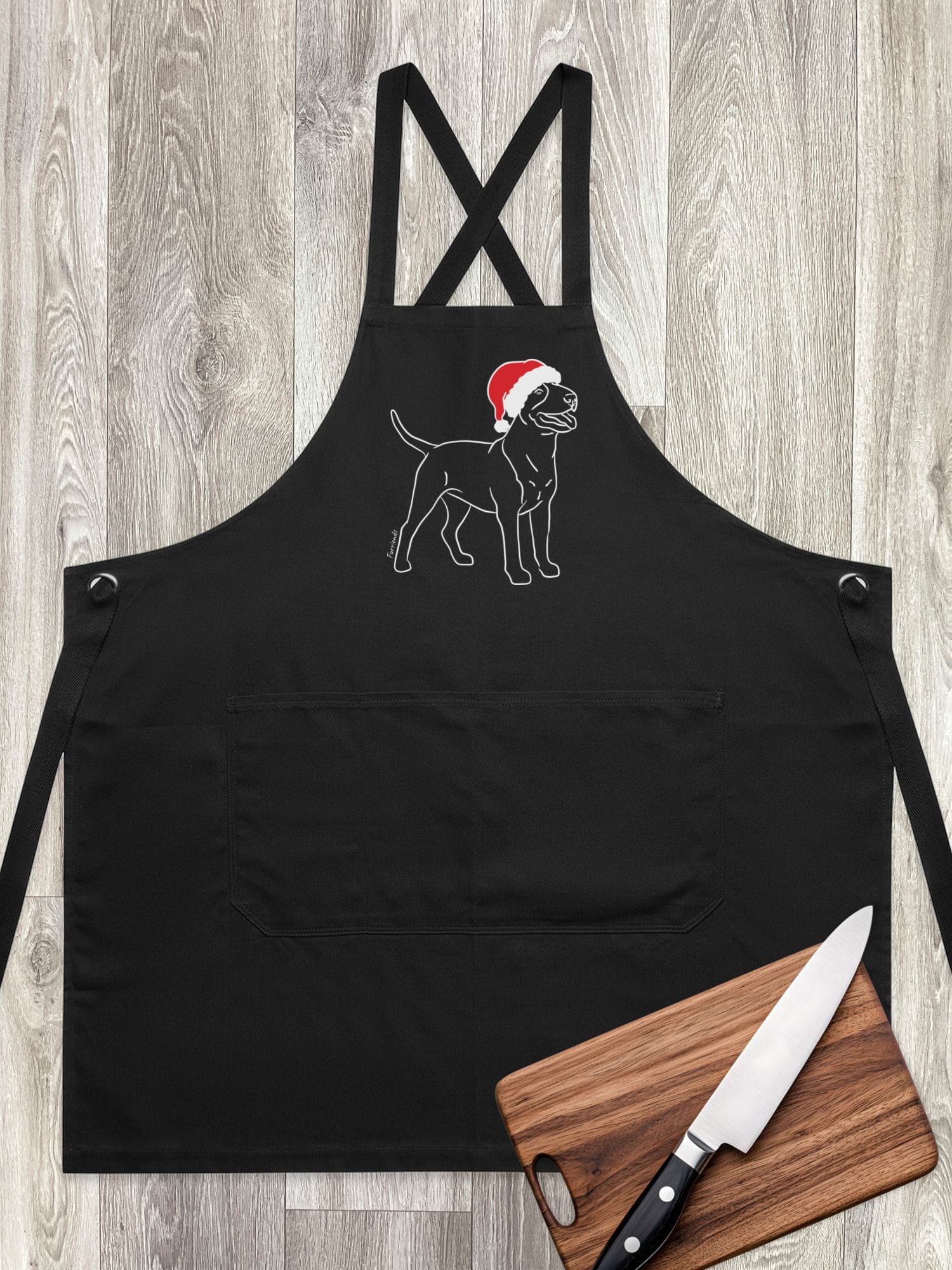 Bull Terrier Christmas Edition Jarrah Crossback Apron