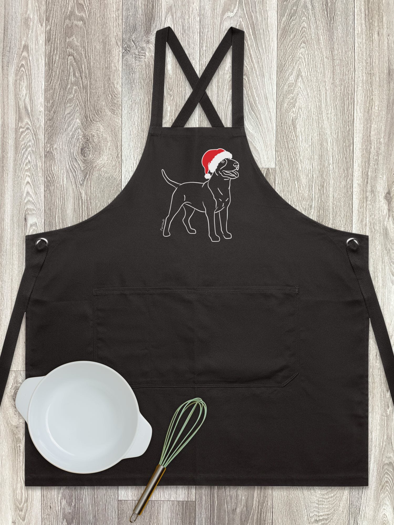 Bull Terrier Christmas Edition Jarrah Crossback Apron