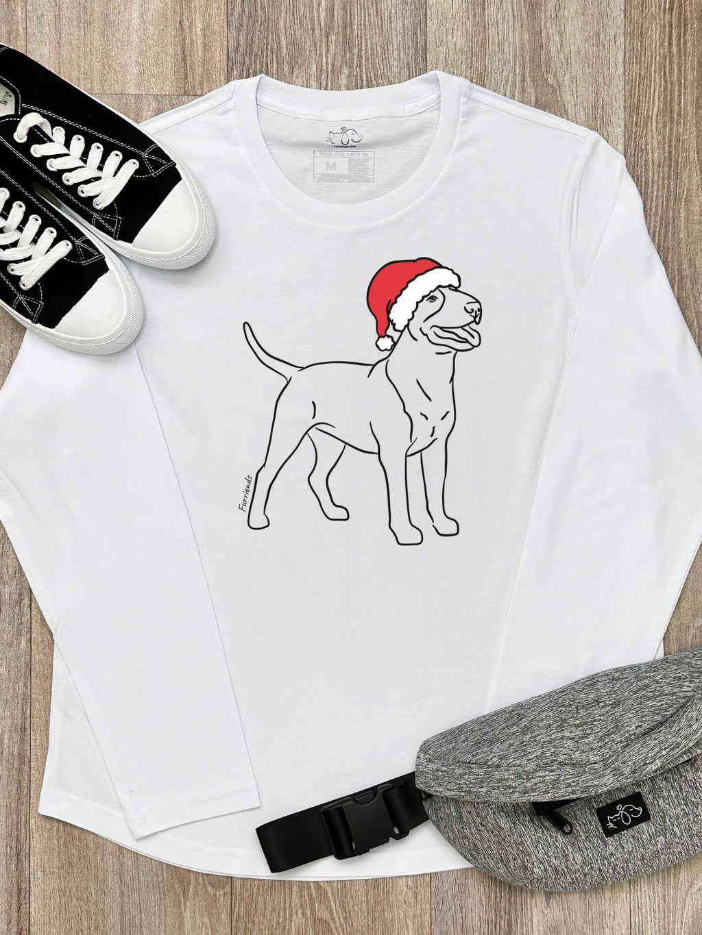 Bull Terrier Christmas Edition Olivia Women's Long Sleeve Tee