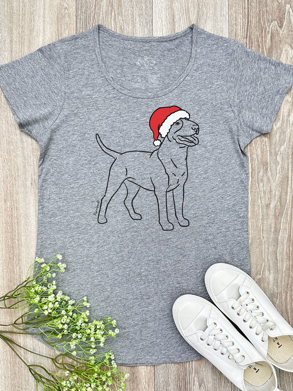 Bull Terrier Christmas Edition Remi Women's Scoop Neck Tee