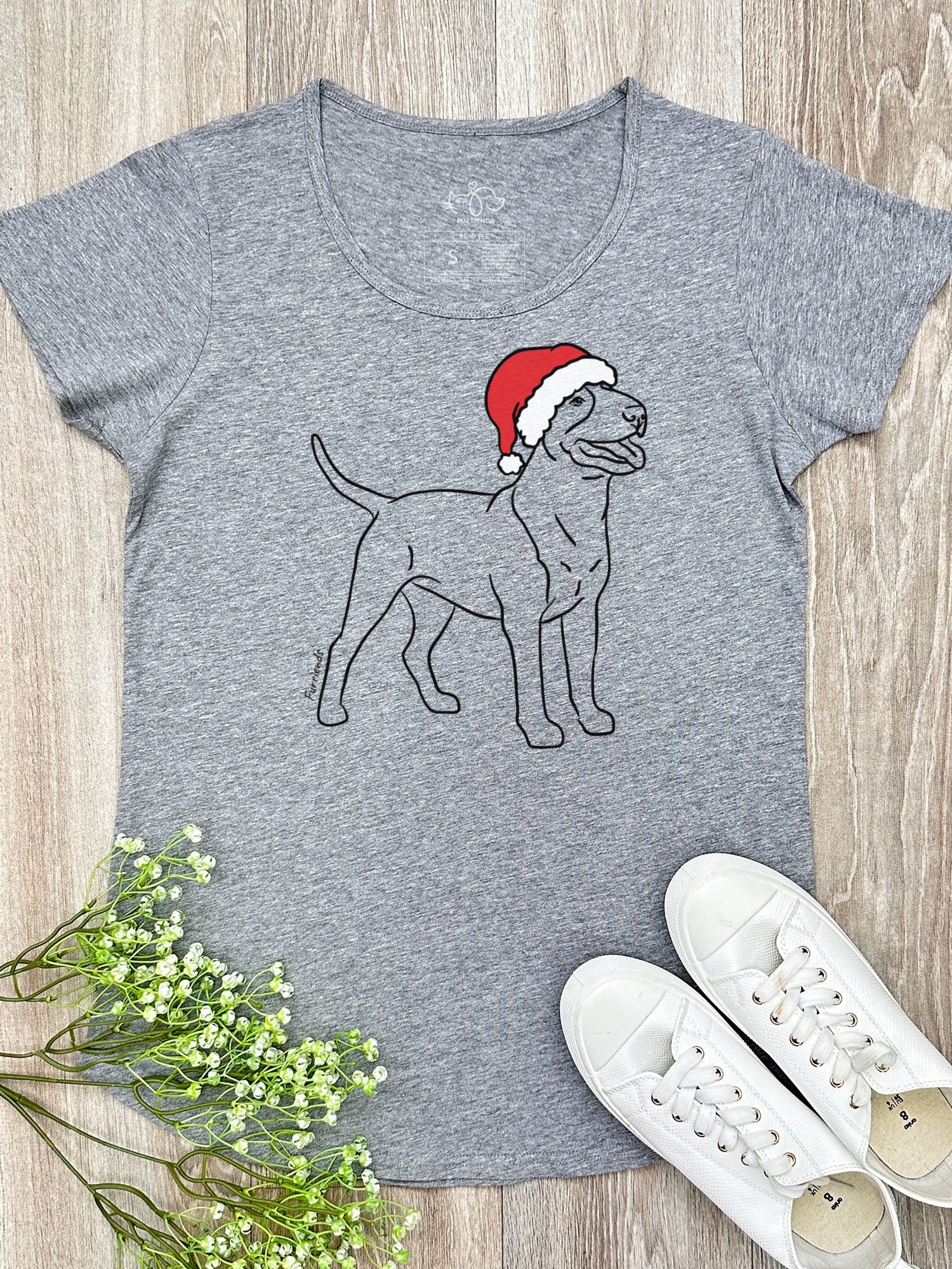 Bull Terrier Christmas Edition Remi Women's Scoop Neck Tee