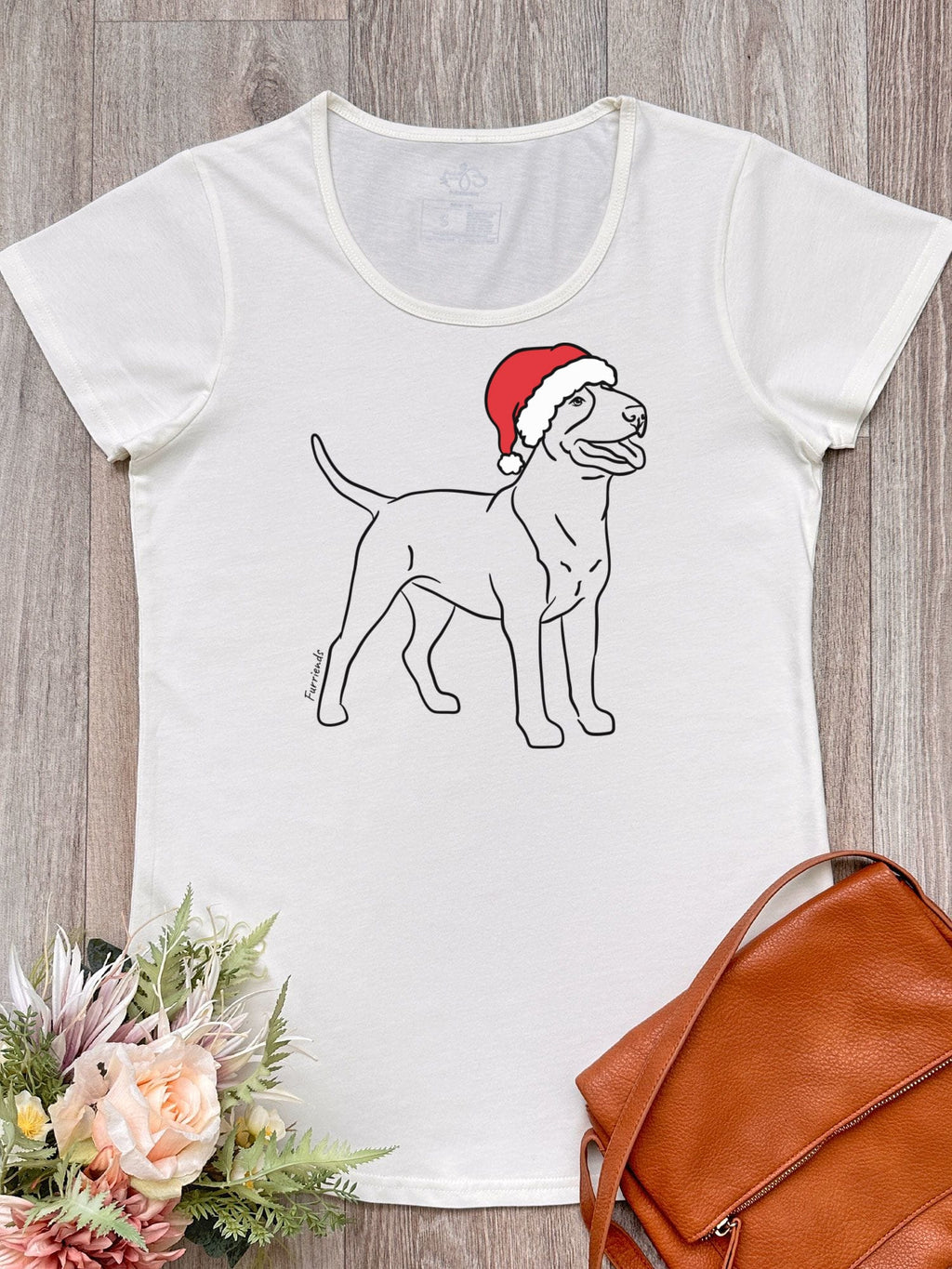 Bull Terrier Christmas Edition Remi Women's Scoop Neck Tee