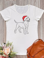 Bull Terrier Christmas Edition Remi Women's Scoop Neck Tee