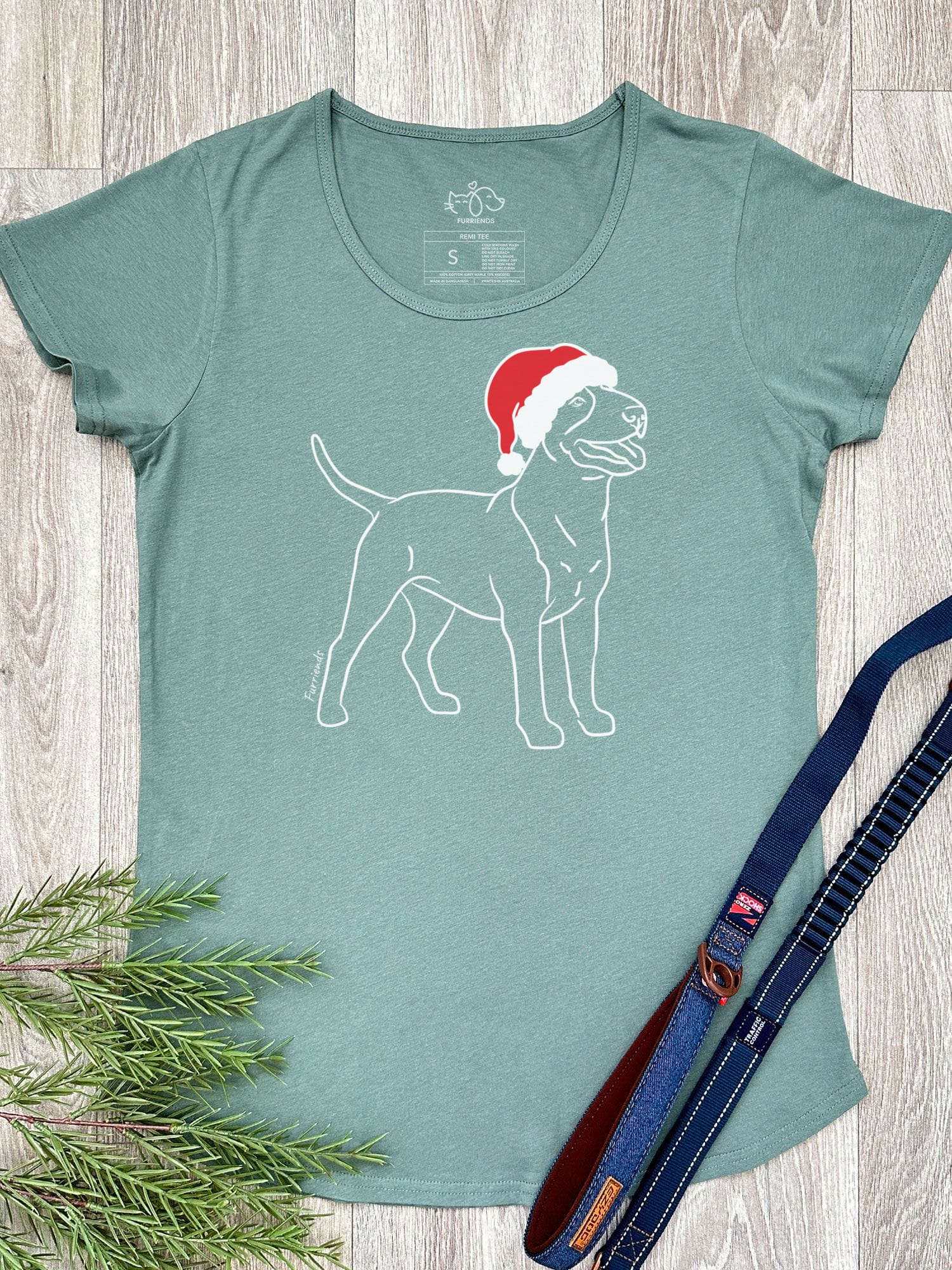 Bull Terrier Christmas Edition Remi Women's Scoop Neck Tee