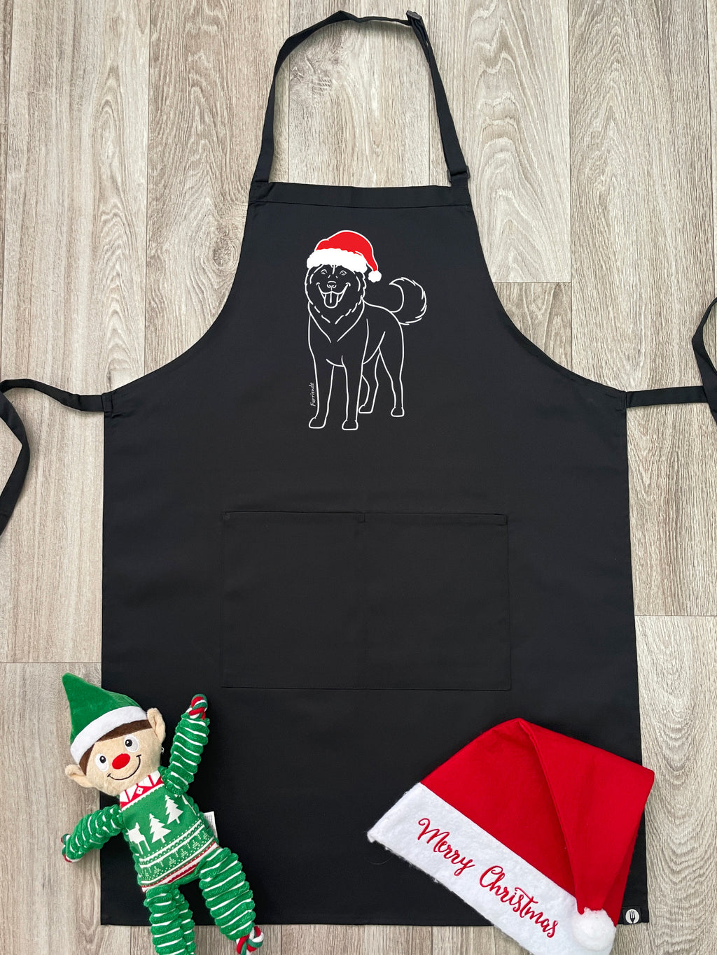 Husky Christmas Edition Bib Apron