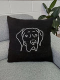 Great Dane Linen Cushion Cover