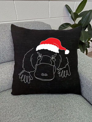 Platypus Christmas Edition Linen Cushion Cover