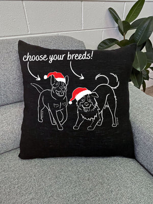 Christmas Edition Dual Breed Customisable Linen Cushion Cover