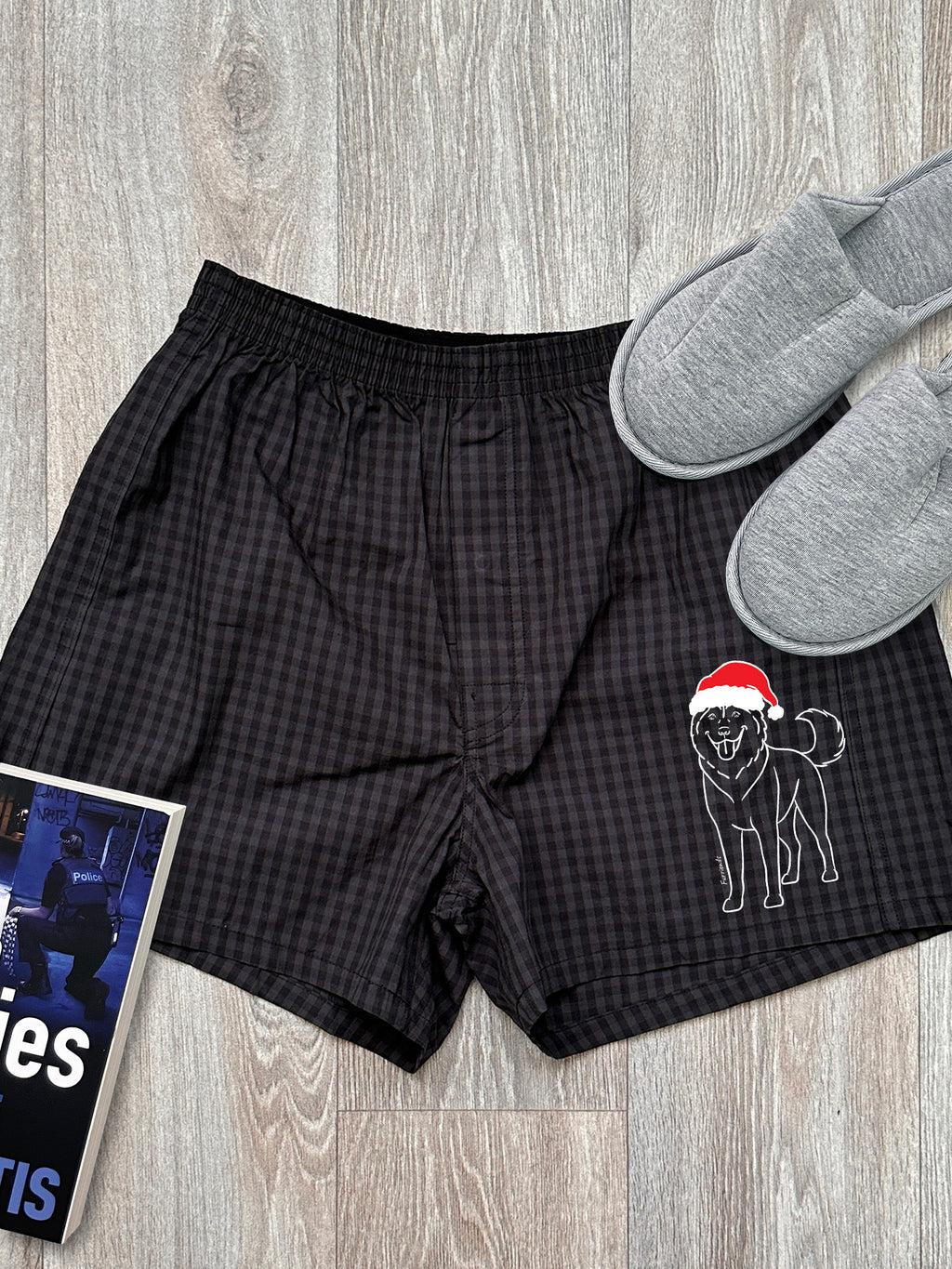 Husky Christmas Edition Finley Cotton Boxer Shorts