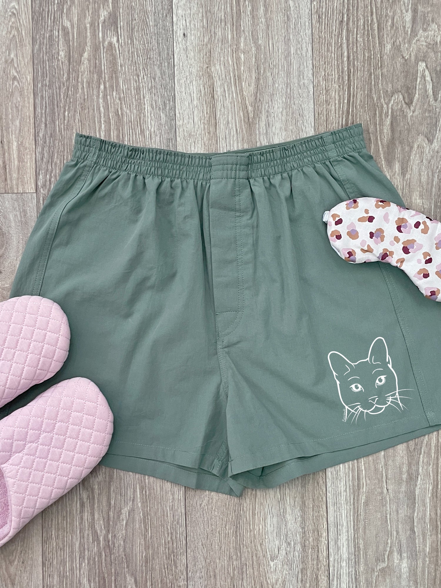 Russian Blue Finley Cotton Boxer Shorts