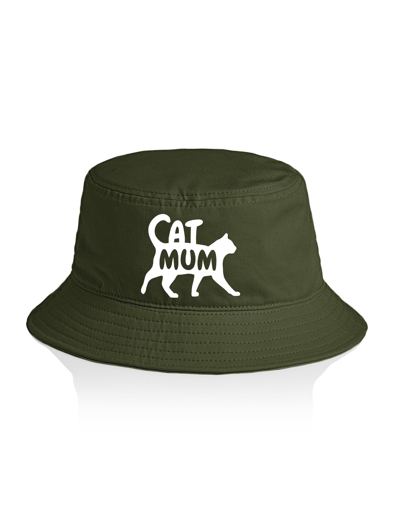 Cat Mum Silhouette Bucket Hat